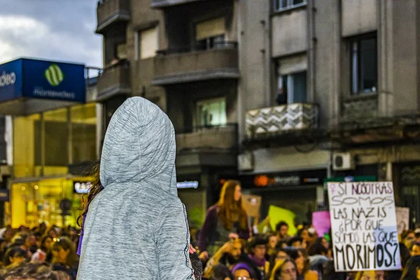 Día Internacional de la Mujer marzo, Montevideo, Uruguay — Foto de Stock