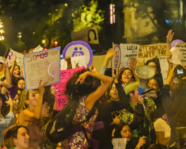 Día Internacional de la Mujer marzo, Montevideo, Uruguay —  Fotos de Stock