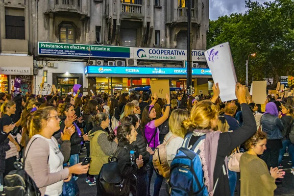 Γυναίκες Μαρτίου Παγκόσμια ημέρα, Μοντεβιδέο, Ουρουγουάη — Φωτογραφία Αρχείου