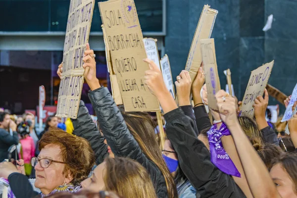 Women International Day March, Montevideo, Uruguay — Stock Photo, Image