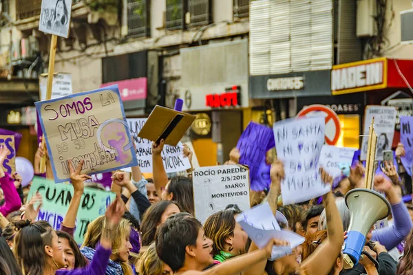 Giornata internazionale della donna marzo, Montevideo, Uruguay — Foto Stock