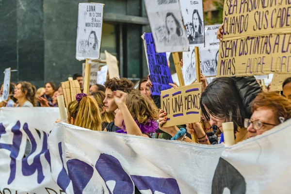 Ženy březen mezinárodní den, Montevideo, Uruguay — Stock fotografie