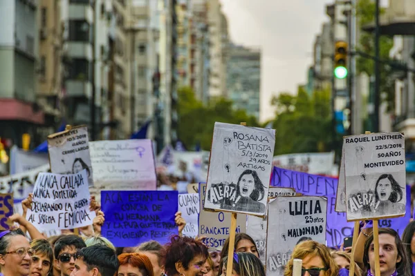 Dia Internacional da Mulher Março, Montevidéu, Uruguai — Fotografia de Stock