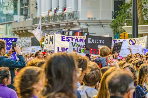 Ženy březen mezinárodní den, Montevideo, Uruguay — Stock fotografie