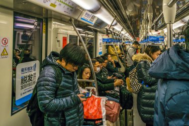 Metro tren iç, Shanghai, Çin