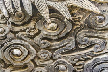 Dragon heykel Detial, Yuyuan Bahçe, Shanghai, Çin