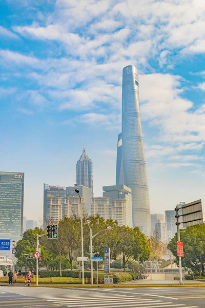 Pudong Financial District, Shanghai, Chine — Photo