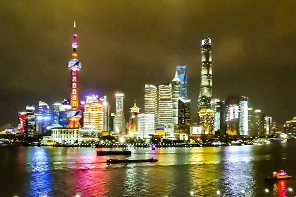 Pudong district Night Scene, Shanghai, China — Stockfoto