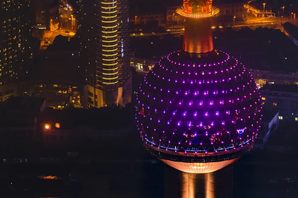 Night Scene Aerial View Shanghai, China — Stock Photo, Image