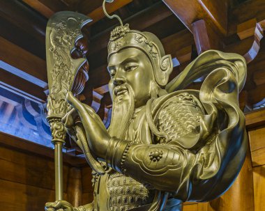 İmparator heykel, Jingan Temple, Shanghai, Çin