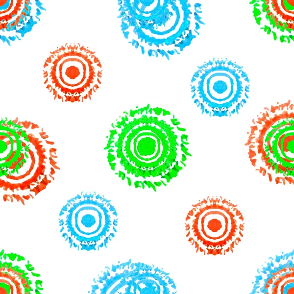 Círculos multicolores formas patrón inconsútil —  Fotos de Stock