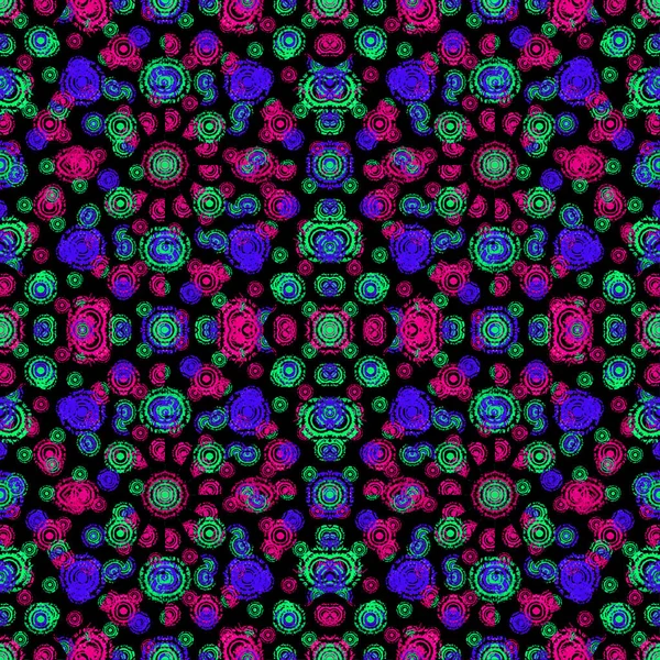 Wielobarwny cienie skomplikowane kształty Seamless Pattern — Zdjęcie stockowe