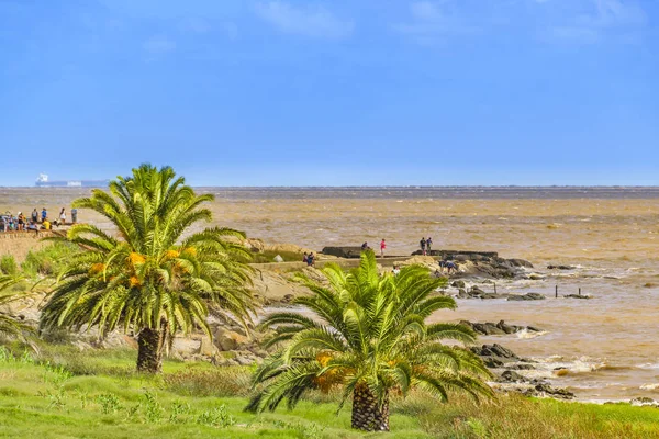 风景沿海场景, 蒙得维的亚, 乌拉圭 — 图库照片