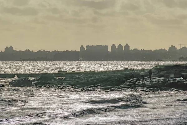 Montevideo küsten sommerszene, uruguay — Stockfoto