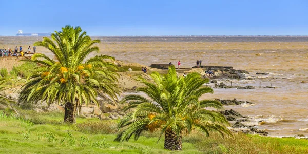 Пейзаж Прибрежная сцена, Монтевидео, Уругвай — стоковое фото