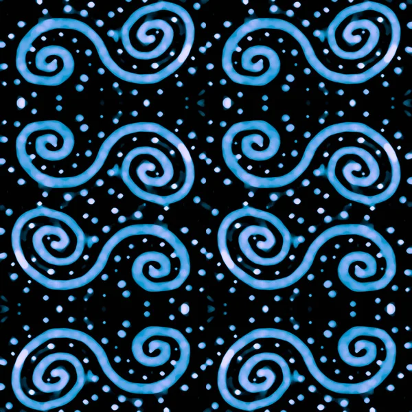Spirals and Dots Seamless Pattern Design — Stock Photo, Image