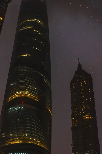 Lujiazui district nigth scene, Shanghai, China — Stockfoto