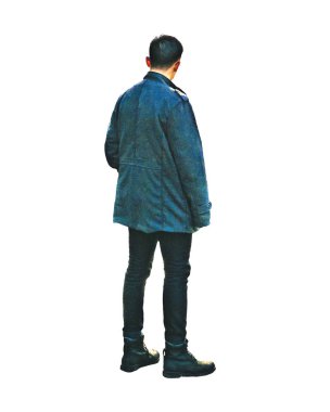 Ceket ve Trouses İzole Fotoğraf ile Man