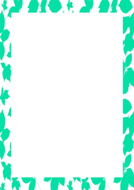 Yaprak Sınırlarıyla Beyaz Arkaplan