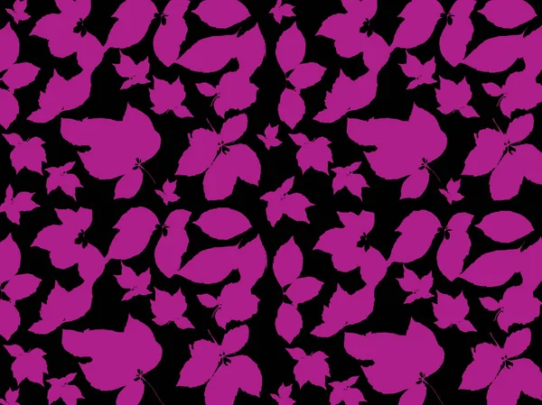 Dark Botanical Motif Print Pattern — Stock Photo, Image