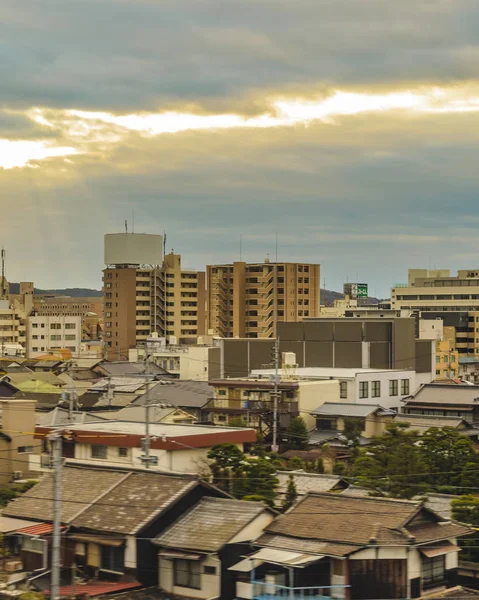 Escena urbana japonesa Tren Punto de vista — Foto de Stock