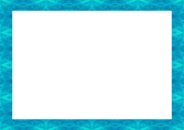 Bir şekilde dekore edilmiş kenarlıklı beyaz çerçeve