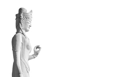 Buddha Sculpture Over White Background clipart