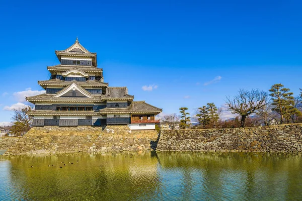 Castillo de Matsumoto Exterior, Nagano, Japón — Foto de Stock