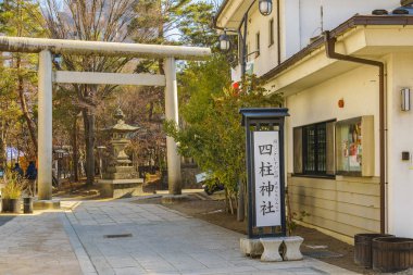 Tori Building Urban Scene, Matsumoto, Japonya