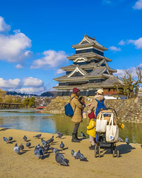 Matsumoto, hrad exteriér, Nagano, Japonsko — Stock fotografie