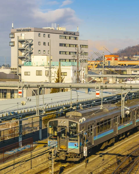 Treinrails, Nagano district, Japan — Stockfoto