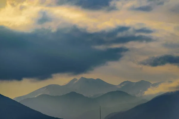 空中山脈風景風景, 長野, 日本 — ストック写真