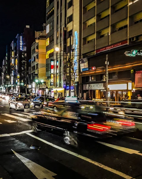 Osaka Urban Night Street Scene, Japán — Stock Fotó