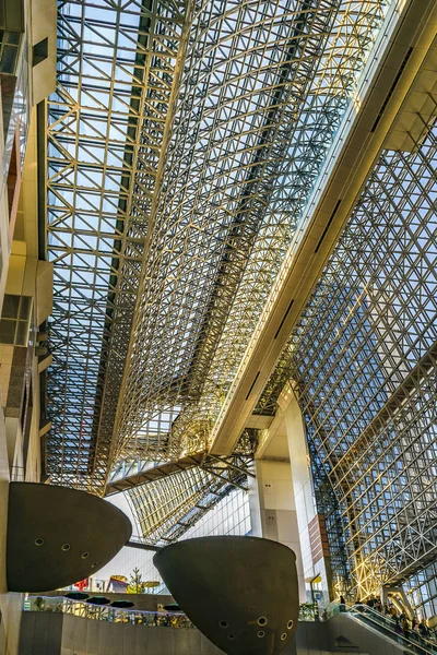 Vista interior de la estación de Kyoto, Japón — Foto de Stock