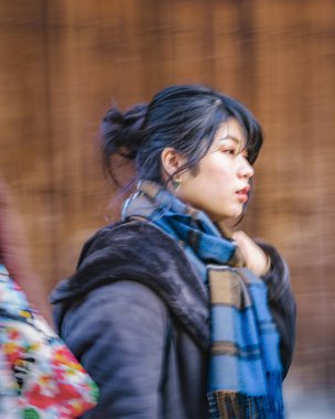 Zarif Japon Kadın Yürüyüş, Kyoto, Japonya