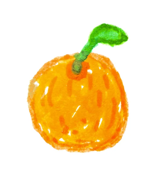 Desenho de desenhos animados laranja isolado — Fotografia de Stock