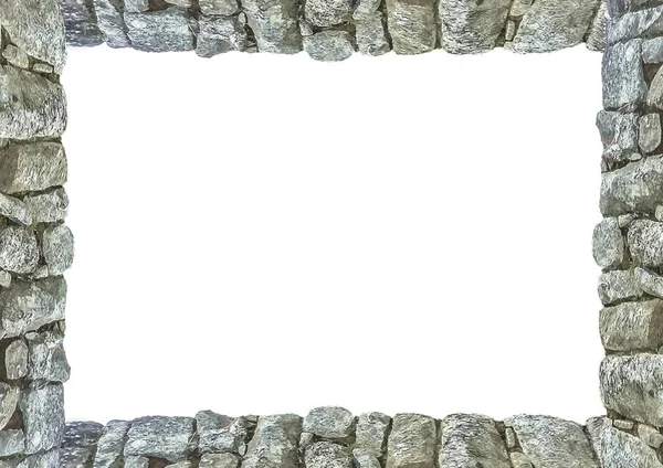 Quadro branco com bordas de pedra modelada — Fotografia de Stock