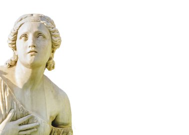 Klasik stil kadın heykel arka plan