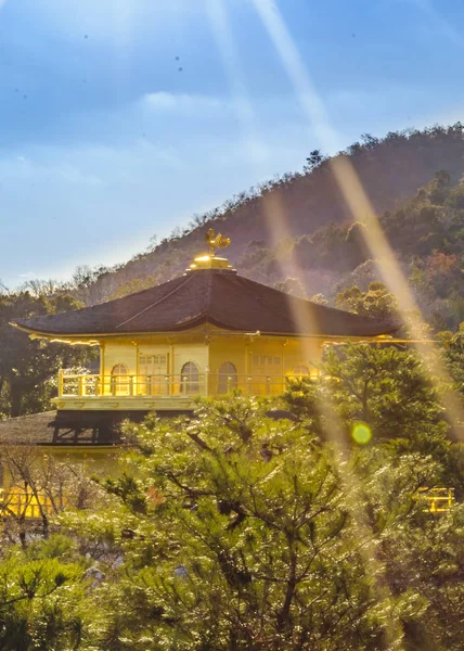 Zlatý pavilon Kinkakuji, Kjóto, Japonsko — Stock fotografie