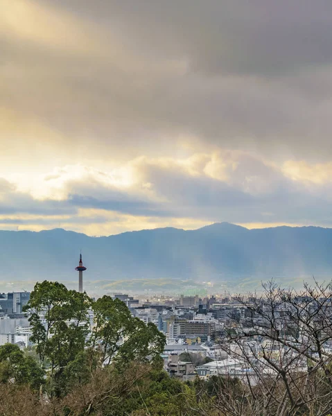 Vista aérea de Kioto desde el Templo Kiyomizudera — Foto de Stock