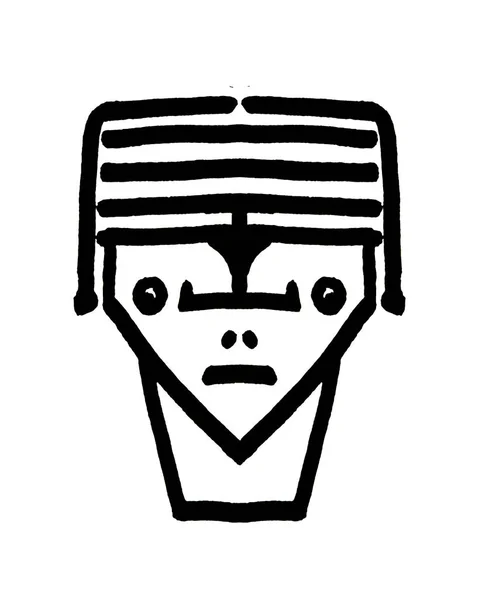 Logotipo aislado de cabeza de hombre simple — Foto de Stock