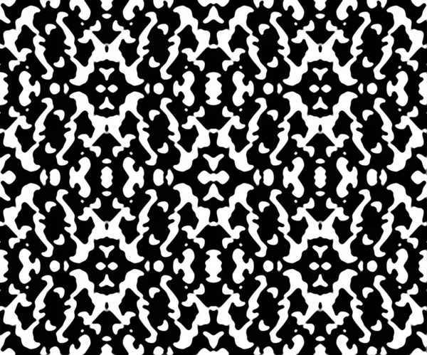Schwarz-weiße abstrakte verzierte nahtlose Muster — Stockfoto