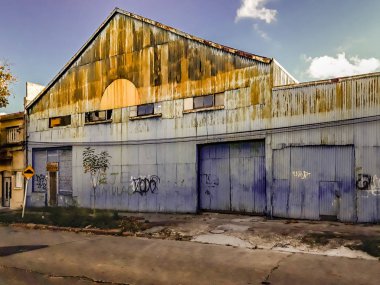 Terkedilmiş kumaş Binası, Montevideo, Uruguay