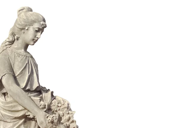 悲しい表現女性彫刻の背景 — ストック写真