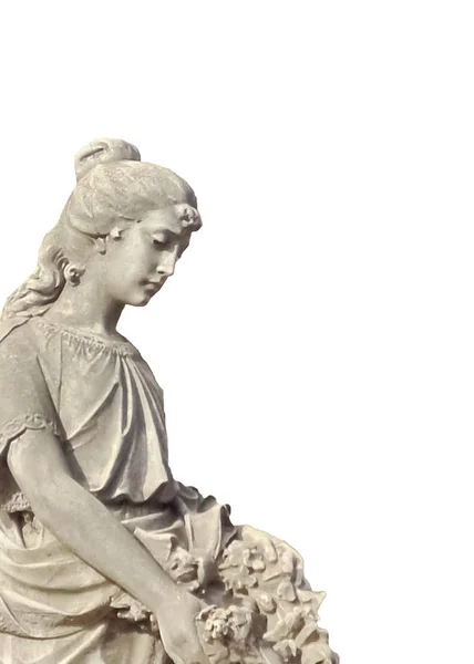 Грустное выражение женской скульптуры — стоковое фото