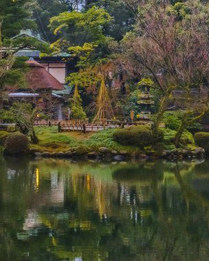 Kenroku-En Bahçesi, Kanazawa, Japonya