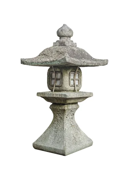 Ancient Oriental Style Stone Lamp Isolated Photo — Stock Photo, Image