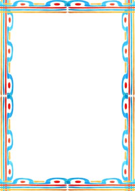 Renkli Kenarlıklara Sahip Beyaz Çerçeve