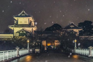Kanazawa Castle Night Scene, Japonya