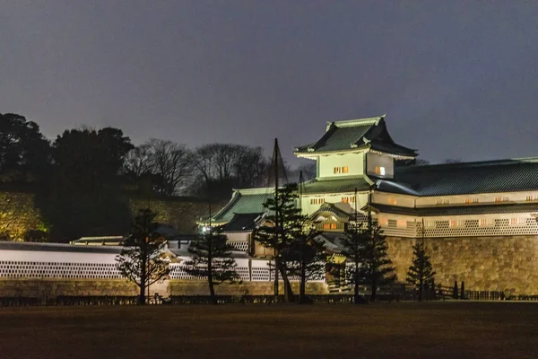 金泽城堡夜景， 日本 — 图库照片